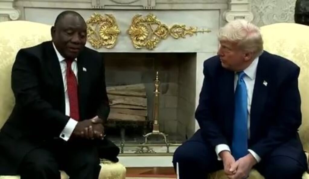 Trump o vhudza Vho-Ramaphosa uri vha fare Julius Malema